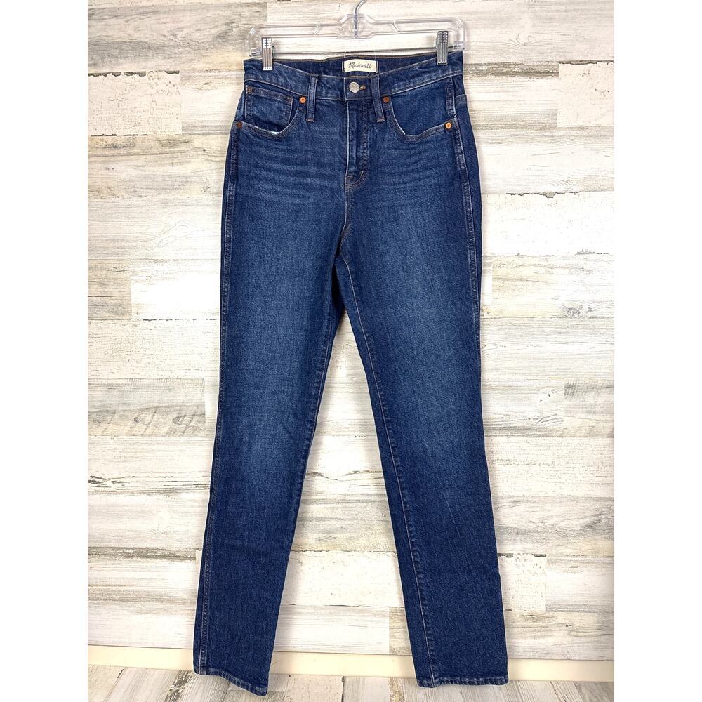 Madewell Womens 26 Blue High Rise Stovepipe Full Length Denim Jeans NEW